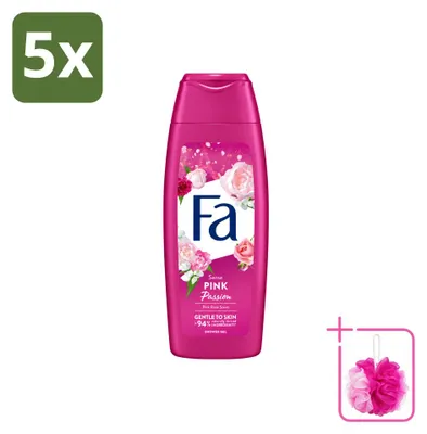 Produktbild von 5 x Fa Pink Passion Douchegel - Rosa Rose - 250 ml - Sparpackung - 5 Stücke