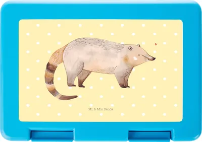 Produktbild von Mr. & Mrs. Panda Essensbox Nasenbaer - Gelb Pastell - Geschenk, Bär, Lustige Sprüche, Rüsselbär, Lunchbox, Bentobox, Nasenbär, Nasenbären, Bento Box, Vorratsdose