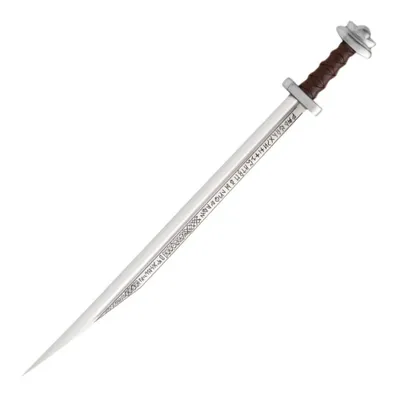 Immagine prodotto di Spada decorativa storica, decorazione per la casa, modello Seax vichingo con fodero – Design con rune nordiche, idea regalo da collezione di alta qualità (WS501531)