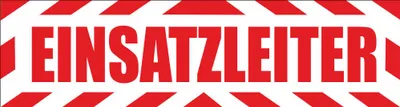Produktbild von INDIGOS UG - Magnetschild "Einsatzleiter" mit Rahmen 45 x 12 cm - Magnetfolie für Auto / LKW / Truck / Baustelle / Firma