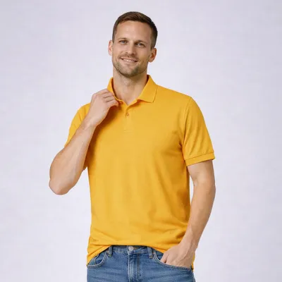 Produktbild von Herren Poloshirt gelb Gr. 3XL : 3XL : gelb : 65% Baumwolle 35% Polyester