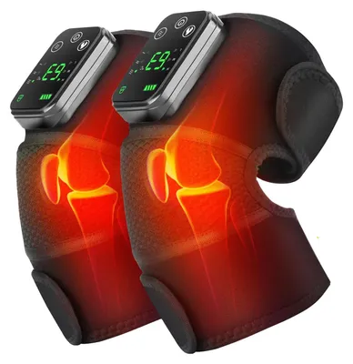 Image de Masseur pour les genoux, thérapie par la chaleur, massage vibrant, lot de 2