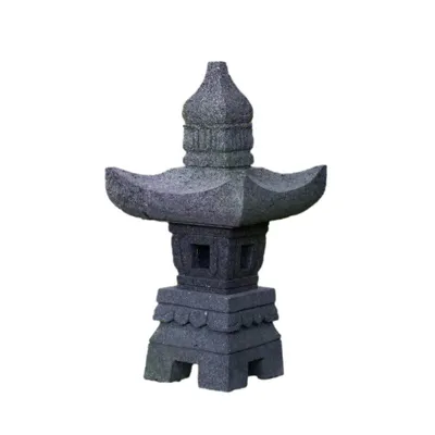Produktbild von Pagoda aus Lavastein Handarbeit Neu Frostfest Witterungsbeständig Laterne Naturprodukt Lava Gartendekoration ALS-GL-01-060