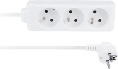 Zdjęcie produktu dla LIBOX Przedłużacz z Uziemieniem na 3 Gniazda 1,5M 16A 2300W Biały