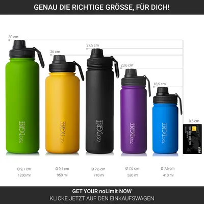 Produktbild von 720°DGREE Edelstahl Thermo-Trinkflasche “noLimit“ 530ml, Farbe:flamingo pink