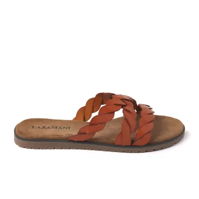 Produktbild von Lazamani Eden Damen Leder Pantoletten Tan Größe 37