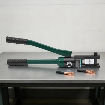 Produktbild von Handhydraulische Crimp- und Presszange - YQK-300 - 120 kN Presskraft - 11 Matrizensätze - 16–300 mm² - Grün