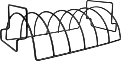 Produktbild von Krumble BBQ Spareribshalter - Fleisch- und Spareribshalter - Umkehrbar - Backofenrost - BBQ-Zubehör - Metall - Schwarz