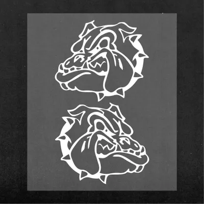 Produktbild von Sticker Aufkleber Bulldog Weiß 14 x 16 cm