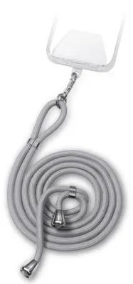 Produktbild von ViVanco™Handykette, Smartphone Necklace Patch universal, Umhängegurt, Grau, Nylon, Thermoplastische Polyurethane (TPU), 1 Stück(e), 55 mm, 38 mm