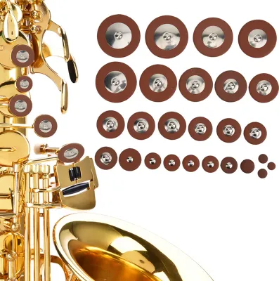 Image de Tampon pour saxophone alto, tampon pour saxophone, tampon en cuir pour saxophone, accessoire pour saxophone alto, remplacement pour saxophone