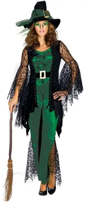 Produktbild von Kostüm Spider Witch Spinnenhexe grün, Groesse:38