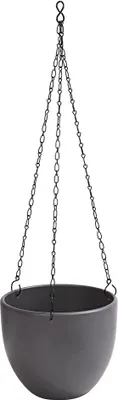 Produktbild von Dehner Hängeampel, Ø 22 cm, Höhe 20 cm, Keramik, dunkelgrau