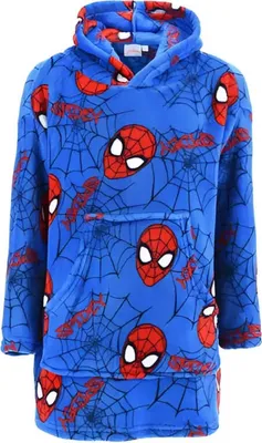 Produktbild von Marvel Spiderman Kinder Fleece Bademantel – Hellblau / 104/110