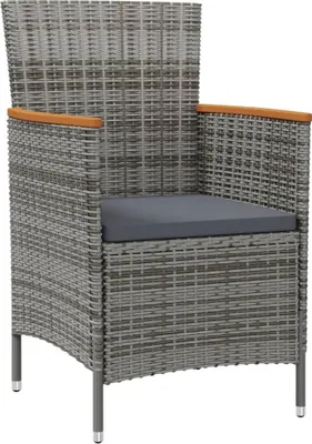 Immagine prodotto di Sedie da Pranzo per Giardino 2 pz in Polyrattan Grigio
