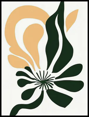 Produktbild von Plakat 60x80cm Minimalistische Blume, Skandinavischer Einrichtungsstil, Boho
