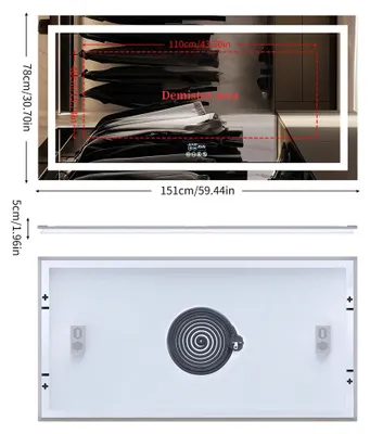 Image de Miroir de salle de bain LED - Miroir - Miroir de salle de bain - Miroir de maquillage - Miroir LED - Haut-parleur Bluetooth