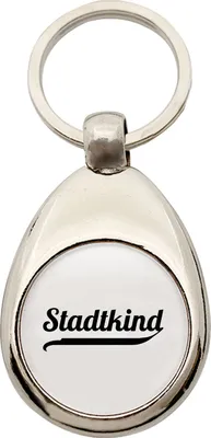 Produktbild von Huuraa Schlüsselanhänger Stadtkind Schriftzug Metall Schlüsselring Einkaufswagenchip Geschenkidee