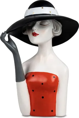 Produktbild von formano Deko-Büste Dame Handbemalt - Bunte Skulptur 20x27cm Frau Figur Skulptur