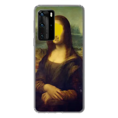 Produktbild von MuchoWow® Handyhülle Schutzhülle Hülle für Huawei P40 Pro Mona Lisa - Farbe - Gelb Silikon Softcase Handy Hülle - Schutz