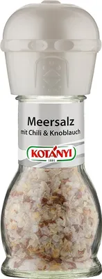 Obrázok produktu pre Kotanyi morská soľ s chilli a cesnakom nahrubo a najemno mletá 70g