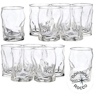 Wasserglas-Set 12 Stück 300 ml gehärtetes Glas spülmaschinengeeignet transparent