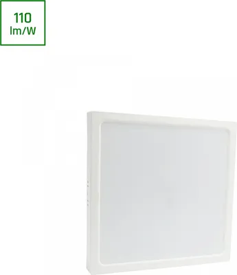 Image de Spectrum LED Panel Algine 24W carré blanc 2650lm Plafonnier IP20 Blanc neutre 4000K