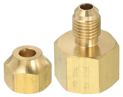 Messing Rohrverschraubung 3/8" G x 1/4" Bördel Reduzieradapter