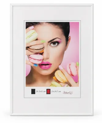 Produktbild von Photo Style Kunststoff Bilderrahmen Fotorahmen Wanddeko Collage Foto Poster - Farbe: Weiß | Format: 29,7x42 DIN A3
