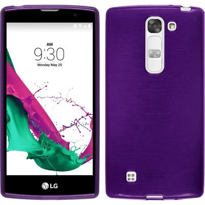 Produktbild von PhoneNatic Case kompatibel mit LG G4c - lila Silikon Hülle brushed + 2 Schutzfolien
