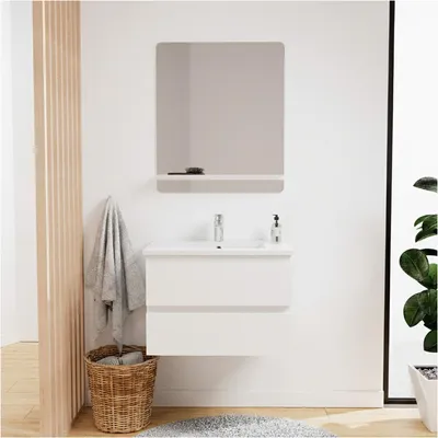 Produktbild von SORRENTO Einzelwaschtisch-Unterschrank 60 cm + Armatur + Spiegel