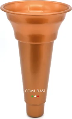 Produktbild von Comil Plast | Innenblumenhalter aus Kunststoff für Friedhofsvase Kupferfarbe | Durchmesser 11,6 cm, Höhe 19 cm., 19.4