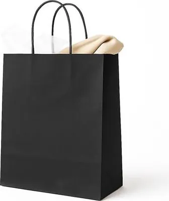 Zdjęcie produktu dla Torba papierowa 350x140x440mm czarna elegancka na prezent