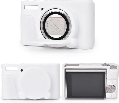 Obrázek produktu pro Silikonové ochranné pouzdro pro fotoaparát Canon PowerShot SX740/SX730 – odolné proti poškrábání, vyměnitelné, bílé