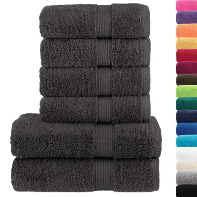 Immagine prodotto di Set ASciugamani SOLUND 6 pz Antracite 600 gsm