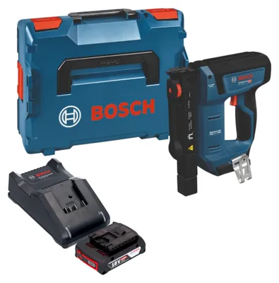 Produktbild von Bosch GTH 18V-14 Akku Holzklammerer 18 V 10,6 x 6 - 14 mm Brushless + 1x Akku 2,0 Ah + Ladegerät + L-Boxx