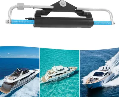Obrázek produktu pro Hydraulický systém řízení přívěsných motorů - Kompletní sada - S volantem - Do 150 koní - Pro čluny a přívěsné motory - Modrý