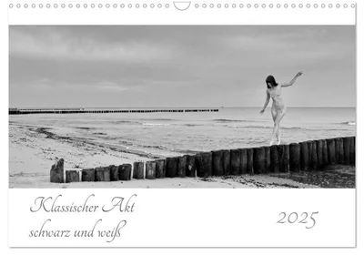 Produktbild von Klassischer Akt schwarz und weiß (Wandkalender 2025 DIN A3 quer), CALVENDO Monatskalender