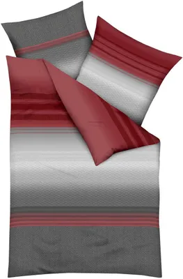 Produktbild von JACK by Kaeppel Fein Biber Bettwäsche 2 tlg. 135x200cm Division Grau Anthrazit Silber Rot