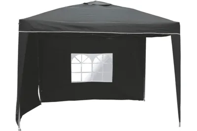 Produktbild von Alu Pavillon Faltpavillon 3x3m Gartenpavillon Gartenzelt Partyzelt Wasserabweisend Schwarz