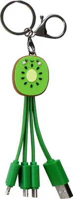 Immagine prodotto di YELLO KOKO, cavo 3-in-1 USB-A/Micro-USB e USB-C e Lightning 0,15 m Kiwi, verde
