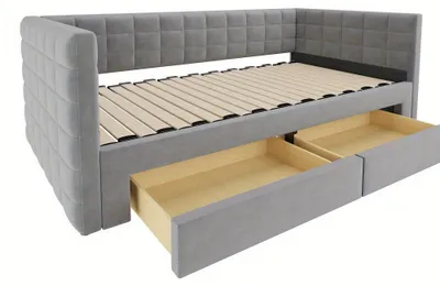 Immagine prodotto di Divano letto - Divano trasformabile - Letto a scomparsa - Divano pieghevole - Divano letto - Multifunzione 3 in 1 - Contenitore per biancheria - 90x190 cm