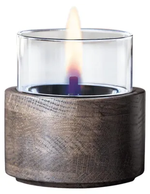 Produktbild von Tenderflame Lotus 12 Mocca - Tischkamin Tischfeuer Indoor, Bioethanol-Alternative mit Tenderfuel, dekoratives Deko-Feuer für Wohnzimmer, Tisch und Balkon