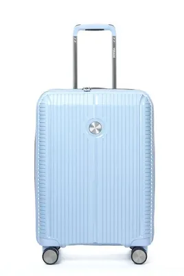 Zdjęcie produktu dla Walizka podróżna Verage Rome Spinner rozmiar SMALL (S) z zamkiem szyfrowym TSA – rozkładana walizka kabinowa z twardą skorupą w kolorze polar blue