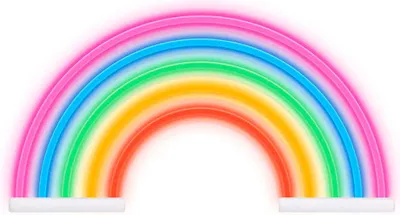 A neon LED rainbow light.