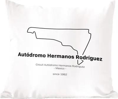 Produktbild von MuchoWow® Zierkissen Sofakissen Wohnzimmer Dekokissen 60x60 cm Formel 1 - Mexiko - Rennstrecke - Sitzfläche - Foto Polster