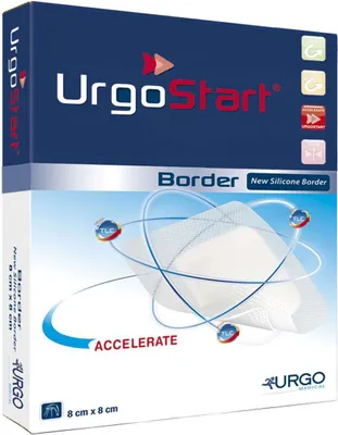 Produktbild von Urgostart Border 15x15 cm Schaumstoffwundverband 10 St