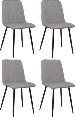 Produktbild von 4er Set Stühle HLO-CP47 Stoff  grau