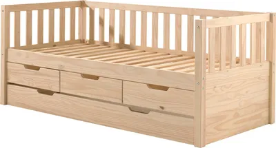 Produktbild von Ausziehbett Karena 211x98x86 Kojenbett Massivholz natur