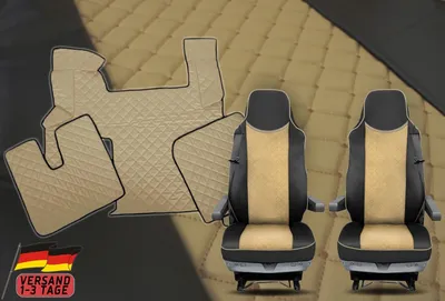 Obrázok produktu pre Súprava rohoží + poťahov sedadiel 1+1 pre MAN TGX Automatic Beige 2007-2016